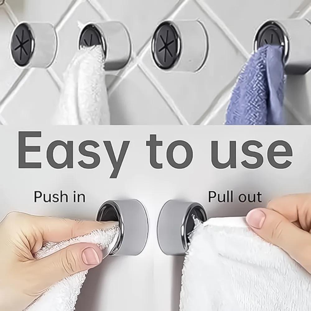 Xiaomi 2PCS/4PCS Multi-purpose Circular Wall Mounted Towel Rack, Creative Non Perforated Glove and Cloth Storage Hooks