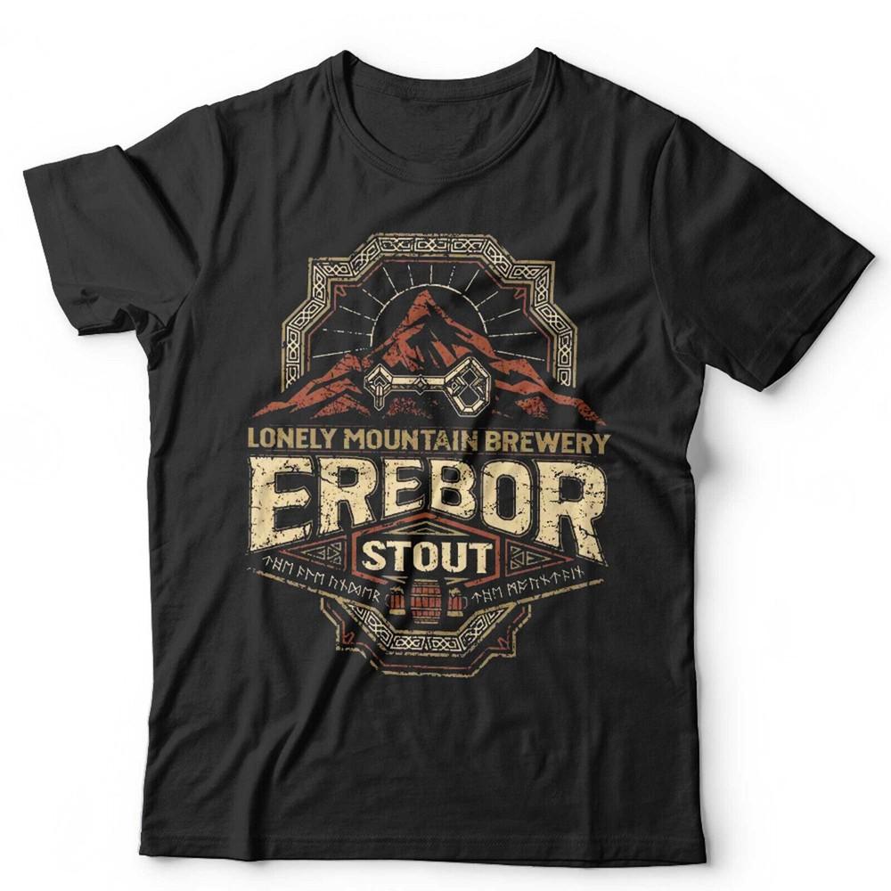 Футболка Erebor Stout Унисекс Смешная Пародия Фильм Пиво Властелин Колец Ретро Винтаж Ретро Гном