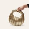 Fashionable Hand-held Ladies' Bag with Pleated Cloud Underarm Bag and Fashionable Women's Hand-held Crescent-shaped Dumpling Bag