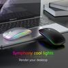 Перезаряжаемая беспроводная мышь Bluetooth с частотой 2,4 ГГц, USB RGB, 1600 точек на дюйм, мышь для компьютера, ноутбука, планшета, Macbook, игровая мышь, геймер