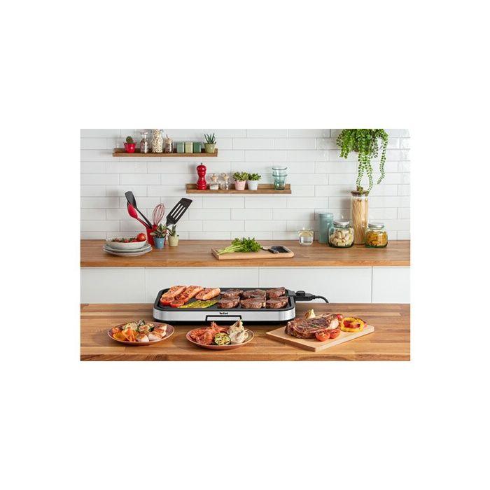 Tefal Giant Plancha XL Inox,12 personnes, Revêtement antiadhésif, 2300W CB631D10