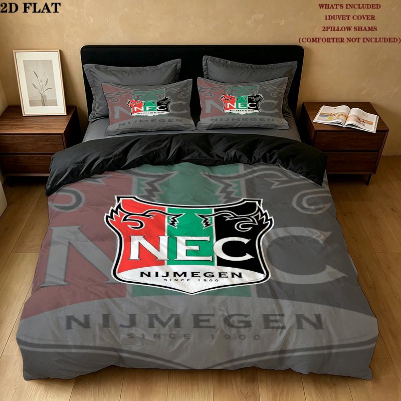 Постельное белье с узором Неймеген (Nec Nijmegen) Комплект одеяла Пододеяльник Наволочка Домашний Декор Подарок на День Рождения (1 * пододеяльник + 2 * наволочка без наполнителя)