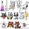 Оригинальный Коричневый Медведь Милое Животное Белый Медведь Сердце Любовь Медь Подвески-Шармы для Сумки Бусина Подходит для Браслета Подарок Аксессуар Женский Кулон