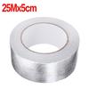 25M*5cm бандажная лента армированная серебряная высокотемпературная выхлопная тепловая обмотка клейкая лента для коллектора приемной трубы теплозащитная лента