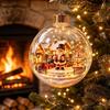 8cm Christmas Ball Ornament Acrylic Snowman Crystal Ball Xmas Hanging Decoration  Holiday Ornament