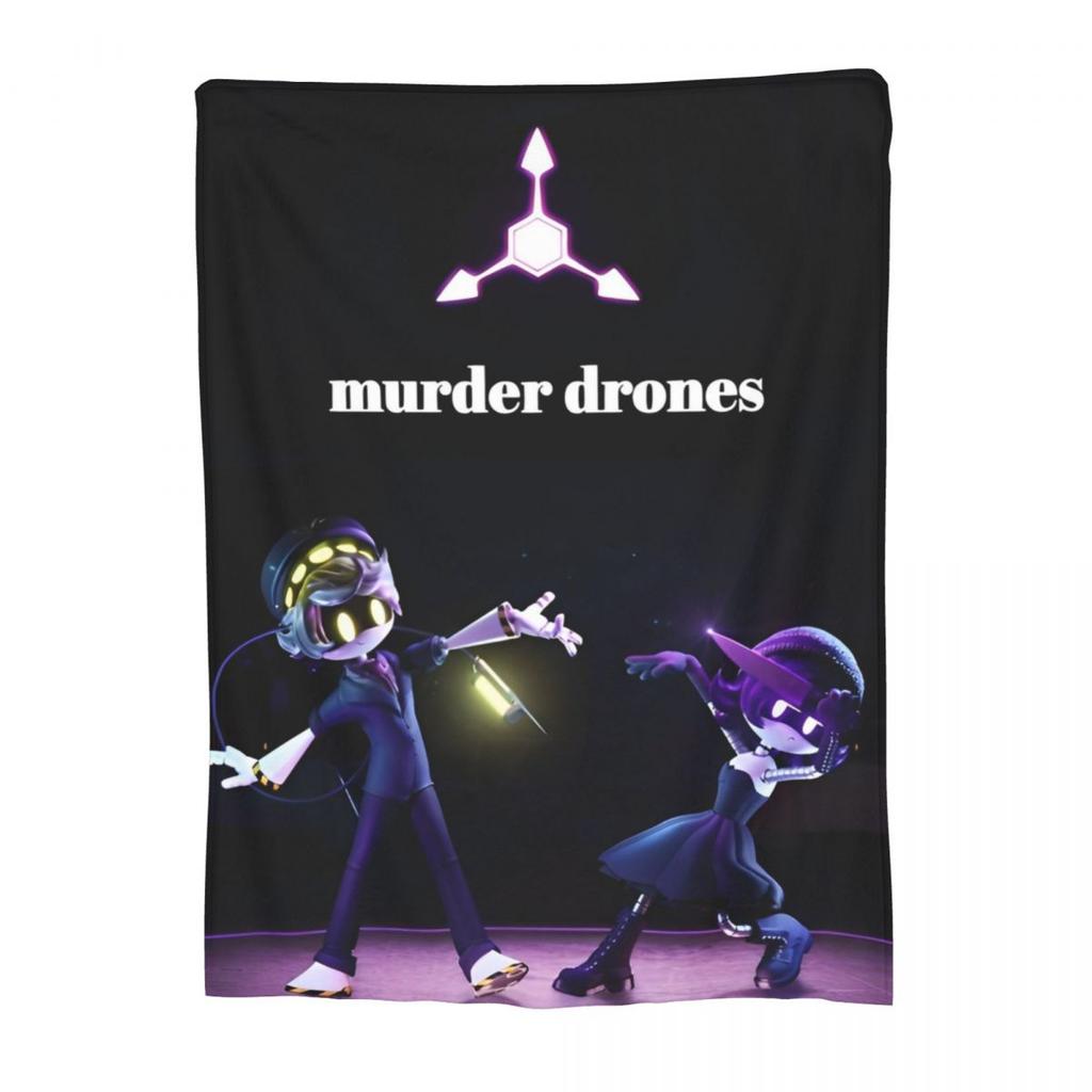 Murder Drones Uzi Doorman Knitted Blanket Coral Fleece Plush Tv Series Soft Throw Blankets for Outdoor Travel Bedroom Quilt
