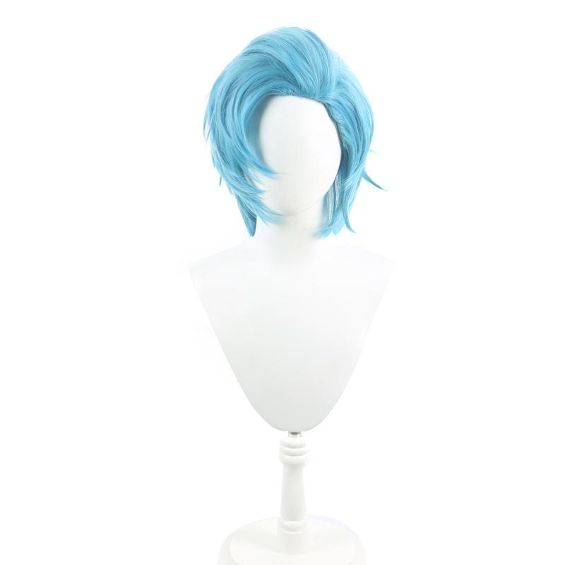 Парик для косплея Hoshino Akuamarin, парики для аниме Aqua Stage Play, короткие синие парики Cruly из термостойких синтетических волос для вечеринок + шапочка для парика