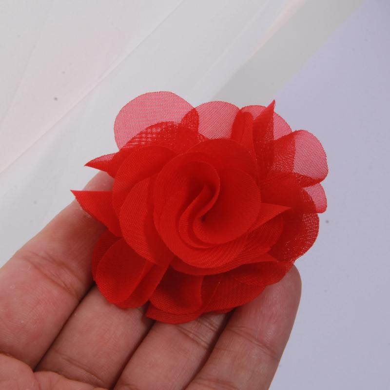 10 шт. 2,6" Тюль Милый Ручной Работы С Сердцевиной Органза Шифон Ткань Искусственный Газ Цветок Свадебное Платье Шляпы Повязка на Голову Брошь DIY Дом