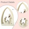 Holy Family Statue White Collection Religious Decorative Tabletop Ornament Sculpture for Office