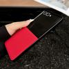 Lychee Pattern Leather Phone Case for Samsung Galaxy Z Flip 7 6 5 4 3 ZFlip6 Flip5 Flip4 Flip7 FE Shockproof Soft Cover