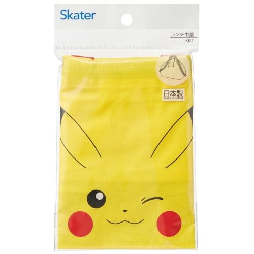 Skater Children's Drawstring Lunch Bag, Made In Japan, Pok?mon Pikachu Face, Size 23, KB7-A