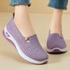 Новые летние ажурные женские туфли из ткани, нескользящие, сетчатые, дышащие, повседневные туфли для людей среднего и пожилого возраста