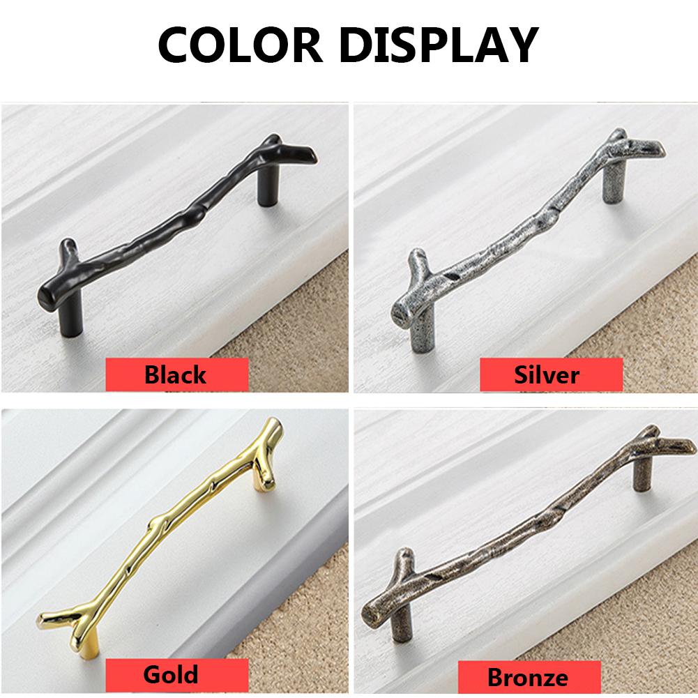 Fashion Twig Furniture Cabinet Pulls Wardrobe Door Handle Drawer Knobs