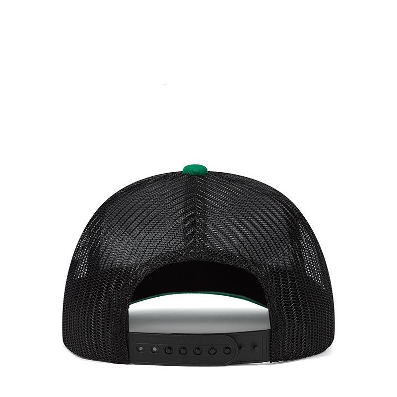 Trucker Cap Polyester/Cotton Breathable 6-Panel Slightly Curved Brim Unisex Outdoor Sun Hat Adjustable in Stock