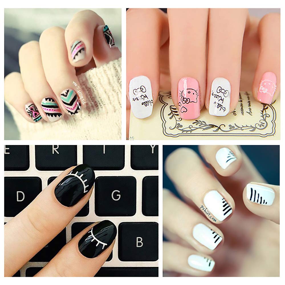 Rose Gold 3Pcs/set Nail Art UV Gel Liner Painting Brushes Drawing Flower Striping Design Manicure Tools Kits