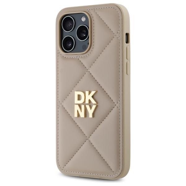 Dkny Dkhcp14Lpqdsle Iphone 14 Pro 6.1   Beżowy/Beige Quilted Stack Logo