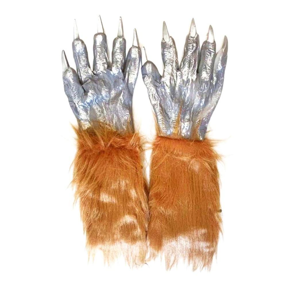 Водонепроницаемые перчатки оборотня, имитация, виниловые, реквизит для макияжа для вечеринки, перчатки для косплея на Хэллоуин, карнавал