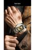 Полая светящаяся мужская модная часы с инкрустацией бриллиантами