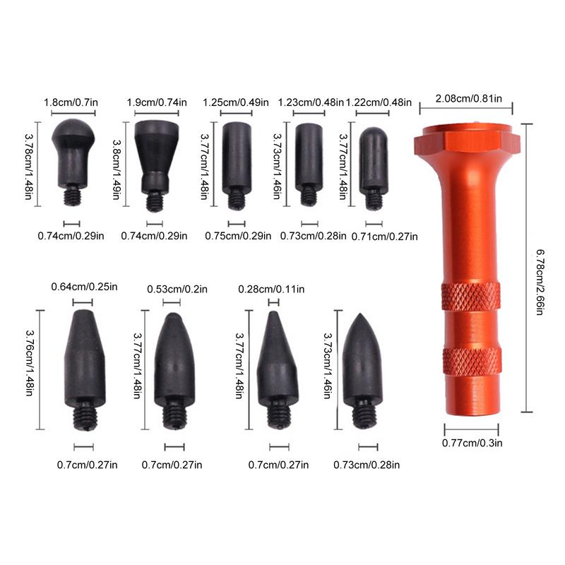 Инструменты для удаления вмятин Набор инструментов для удаления вмятин Набор инструментов для ремонта вмятин на автомобиле Инструменты для ремонта вмятин с 9 наконечниками