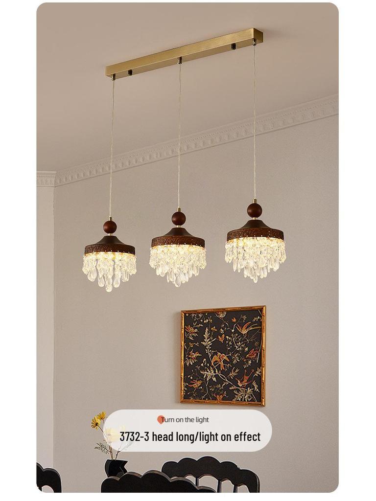 Ретро-люстра из грецкого ореха, лампа для защиты глаз для китайского ресторана, бара, прикроватной зоны или кабинета.