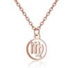 Ожерелье-подвеска из нержавеющей стали со знаком зодиака и тонкой цепочкой
