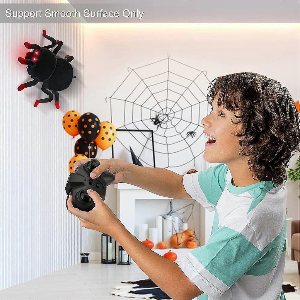 Halloween Spider Wall Climbing Remote Control Toys for Kids Prank Toy Gifts