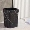 Black Bathroom Decor Marble Trash Can Garbage Car Square Office Black Bathroom Decor Plastic for