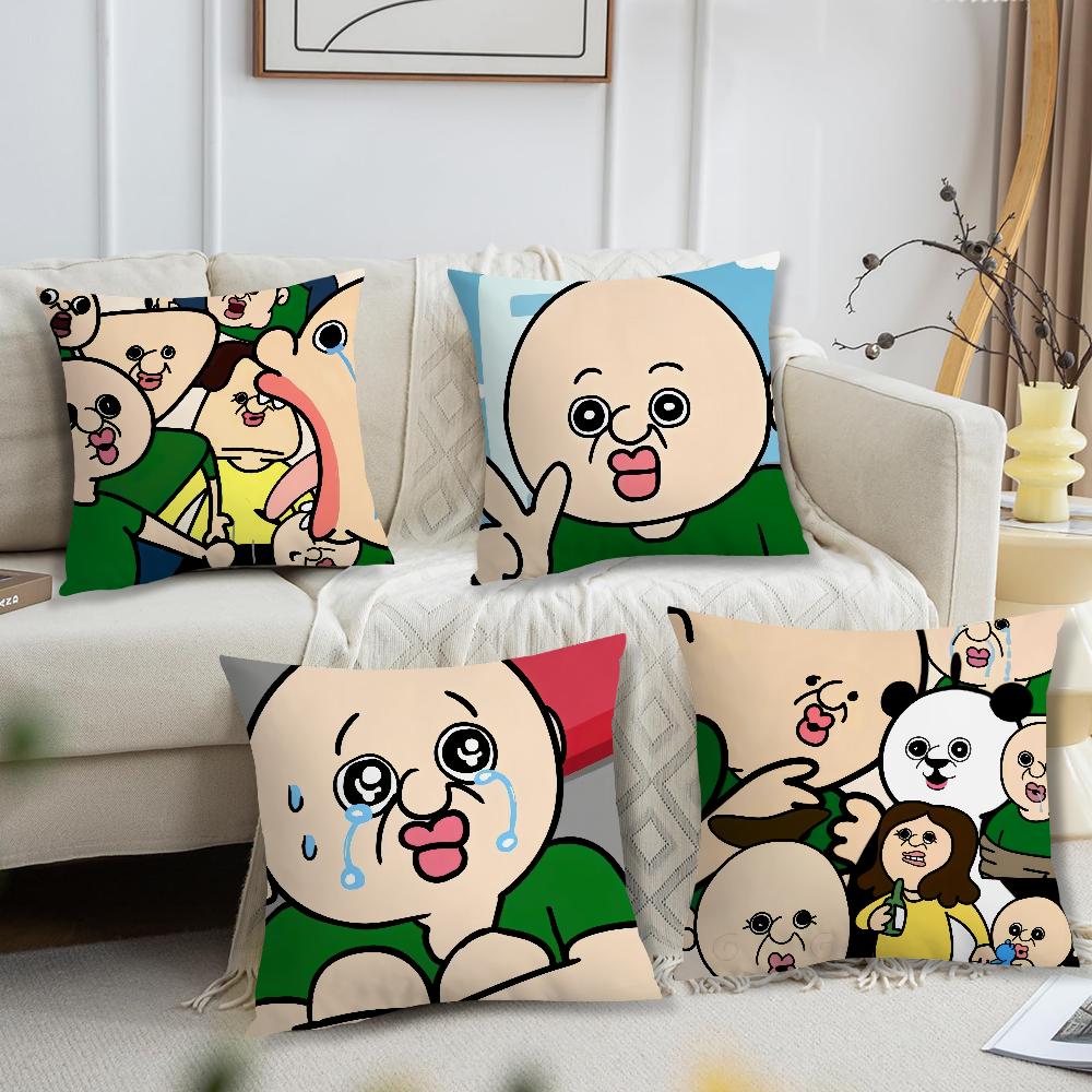 Funny Bbangbbangs Diary Cartoon cushion For Bedroom Car Coffee Shop Room Soft and Living Room Sofa Decorative Pillow Cover Case