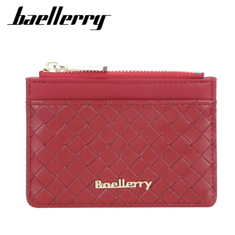 Baellerry Модный мини-кошелек, женский тканый узор, кошелек на молнии, держатель для карт, кошельки, подарки