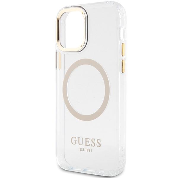 Guess Guhmp12Mhtrmd Iphone 12/12 Pro 6.1 Złoty/Gold Hardcase Metalowa Ramka Magsafe