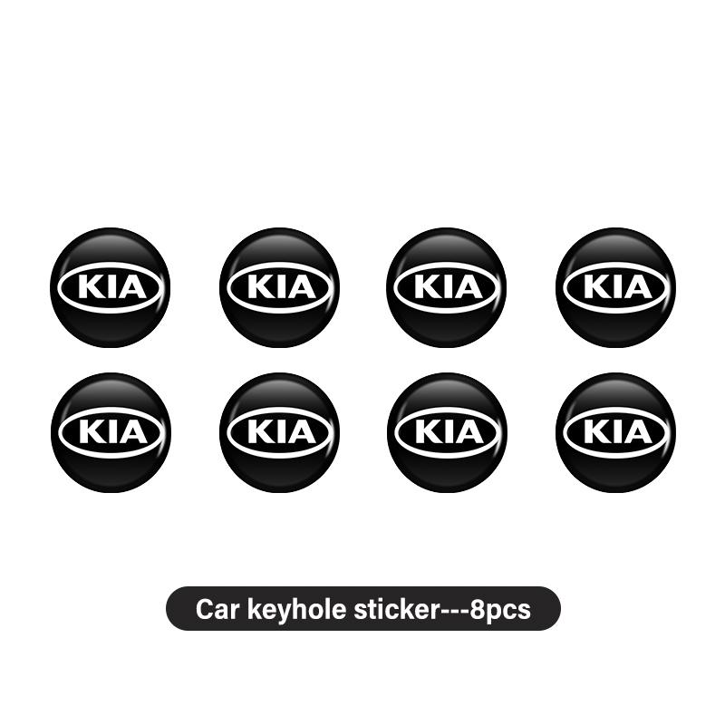 AVZZMC1 8pcs Car Keyhole Sticker Anti Block Protective Cover Non Destructive For KIA Cerato Soul Venga Forte Spectra Sedona Niro Cadenza