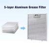 Фильтрация воздуха Фильтры для вытяжки для улучшения качества воздуха на кухне Цвет серебристый 5 слоев Фильтрация жира Фильтр-экстрактор