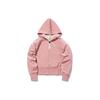 Casual Loose Hooded Cardigan Sweatshirt Jacket Women Jackets Fog-Rose-Pink AWDQ354-1