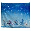 Рождественский тематический милый гобелен с принтом снеговика для дома, гостиной, спальни, общежития, украшение стены, гобелен