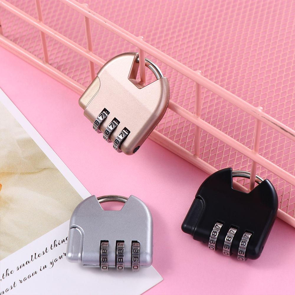 Password Lock Combination Padlock Luggage Travel Lock Heart Shape Padlock TSA Customs Code Lock