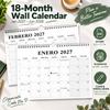 18 Month Spanish Hanging Calendar Jan.2027- Jun. 2028 Planner Calendar Colorful Wall Calendar  Home