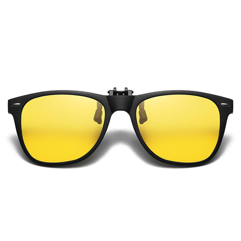 1 шт., портативные поляризационные солнцезащитные очки на клипсе для мужчин и женщин, солнцезащитные очки с откидными линзами, очки для вождения
