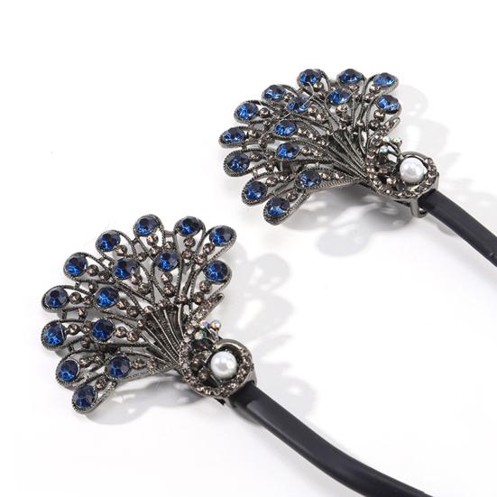 3 шт., бигуди для создания пучков со стразами в виде павлиньего хвоста, ловкий твистер для завивки волос, зажим для волос, ленивые женские аксессуары для укладки волос