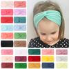 Children's Baby Hairband Cross-knotted Solid Color Hair Accessories Bow Hairband