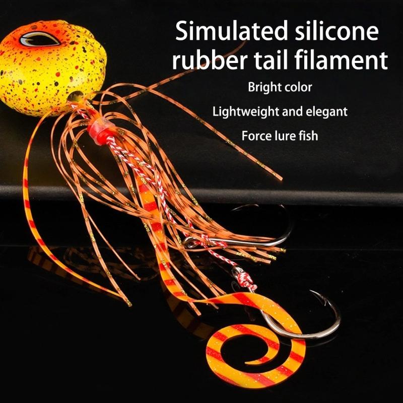 Sliding Kabura Jig for Snapper Fishing Accessories Kabura Jig Head with Hook Artificial Jigging Fishing Lure Baits