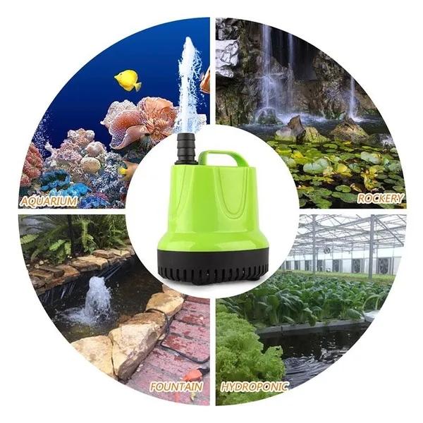 Новый погружной насос для фонтана, фильтр для рыбного пруда, аквариума, фонтан, ультра тихий водонепроницаемый водяной насос с шнуром питания, вилка США/ЕС