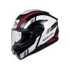 Full Face Motorcycle Helmet AEROBLADE6 DYNA Black White Red (Size L)