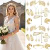 Свадебные серьги Украшения для волос греческой богини Барочный набор украшений со стразами Наряд для вечеринки