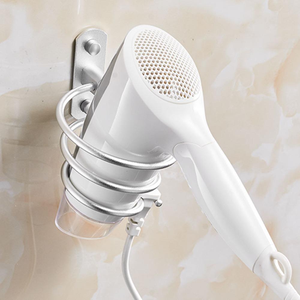 Алюминиевый держатель для фена, долговечный спиральный держатель, настенный органайзер для дома