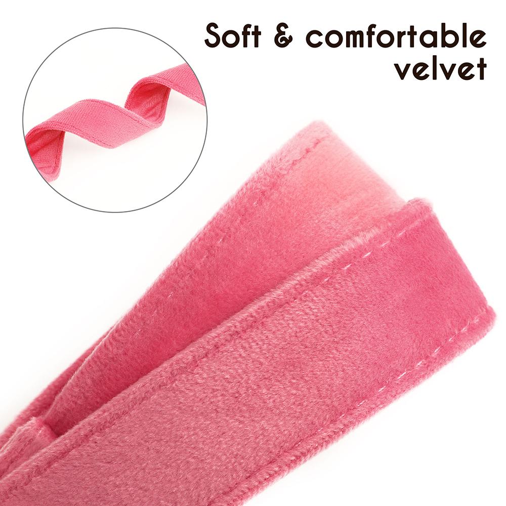 Индивидуальный ошейник для собаки Мягкий бархатный ошейник для собак Бесплатная гравировка имени питомца ID-ожерелье на пряжке Регулируемый для маленьких, средних, больших собак Мопс