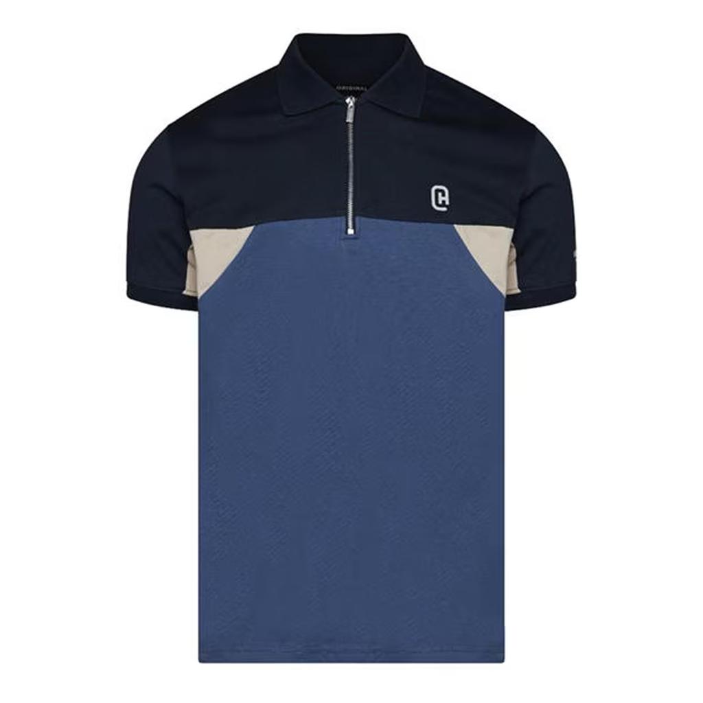 C.P. Company Mens Colour Block Half Zip Regular Polo Shirt