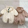 Cartoon Baby Romper Cute Dinosaur Bear Girls Onesie Cotton Hooded Long Sleeve Boys Bodysuit Autumn Winter Newborn Clothes