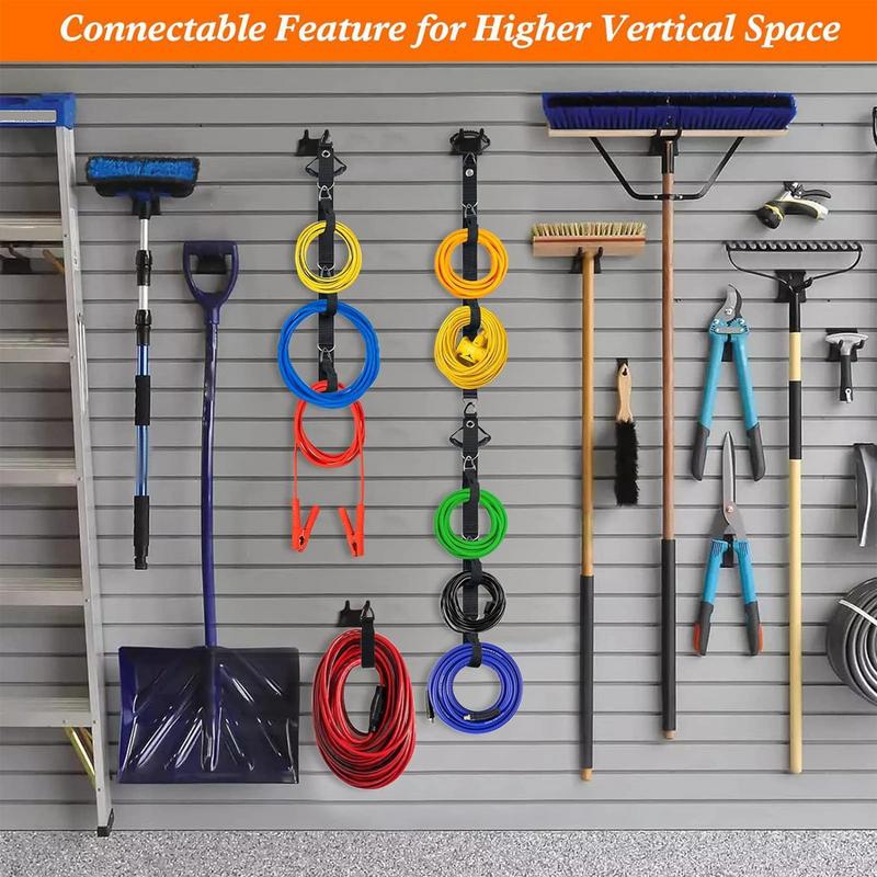 Держатель электрического шнура Упаковка из 2 штук Обмотки для удлинителей Сверхпрочные стяжки для электрических кабелей Регулируемые кабельные каналы Садовый шланг