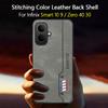 Винтажный матовый кожаный чехол с прострочкой для Infinix Smart 10 9 8 Zero 40 GT 30 Pro, полная защита, защита камеры, противоскользящая накладка