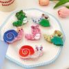 1pc Creative Snail Caterpillars Silkworm Grip Clip,cute Animal Acetate Hairpin Fun Pan Hair Shark Clip